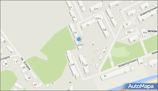 Konstancin-Jeziorna, Walentynowicz Anny, 21N, mapa Konstancin-Jeziorna