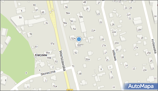 Konstancin-Jeziorna, Warszawska, 52C, mapa Konstancin-Jeziorna