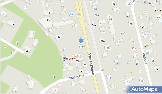 Konstancin-Jeziorna, Warszawska, 57a, mapa Konstancin-Jeziorna