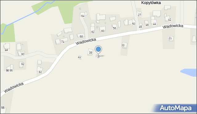 Kopytówka, Wadowicka, 37, mapa Kopytówka