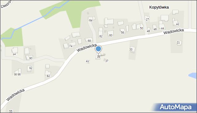 Kopytówka, Wadowicka, 39, mapa Kopytówka