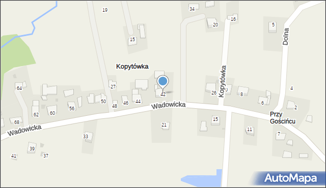 Kopytówka, Wadowicka, 42, mapa Kopytówka