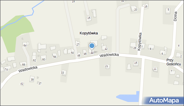 Kopytówka, Wadowicka, 44, mapa Kopytówka