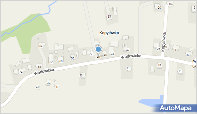 Kopytówka, Wadowicka, 48, mapa Kopytówka