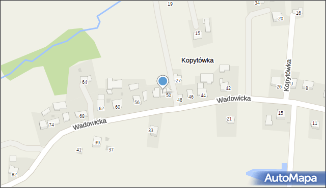 Kopytówka, Wadowicka, 52, mapa Kopytówka