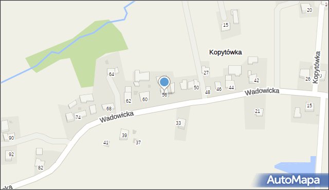 Kopytówka, Wadowicka, 56, mapa Kopytówka
