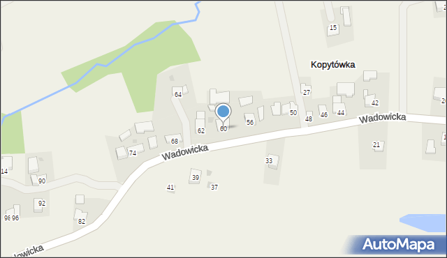 Kopytówka, Wadowicka, 60, mapa Kopytówka