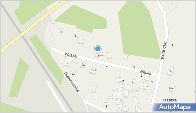 Kornica, Wąska, 4, mapa Kornica