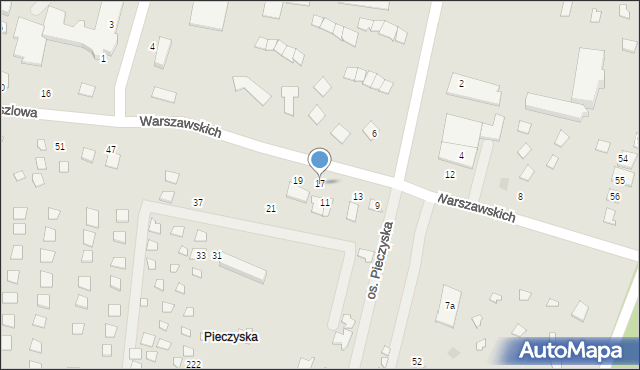 Koronowo, Warszawskich, 17, mapa Koronowo