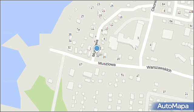 Koronowo, Warszawskich, 22, mapa Koronowo