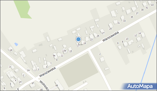 Kościelec, Warszawska, 17, mapa Kościelec