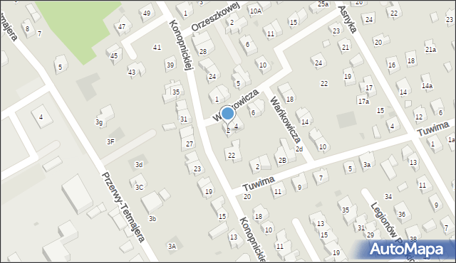 Kościerzyna, Wańkowicza Melchiora, 2, mapa Kościerzyna