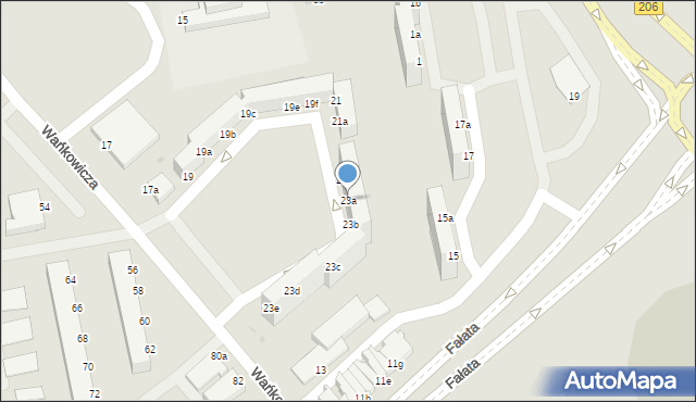 Koszalin, Wańkowicza Melchiora, 23a, mapa Koszalina