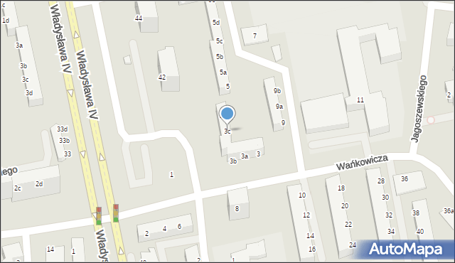 Koszalin, Wańkowicza Melchiora, 3c, mapa Koszalina