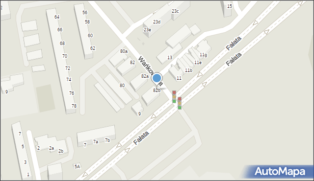 Koszalin, Wańkowicza Melchiora, 82b, mapa Koszalina