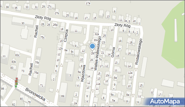 Kraków, Wallek-Walewskiego Bolesława, 24, mapa Krakowa