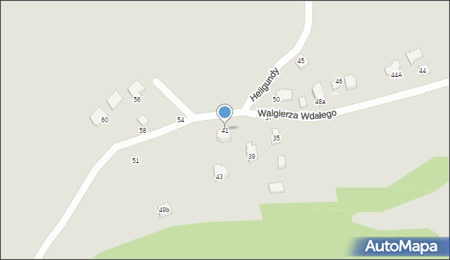 Kraków, Walgierza Wdałego, 41, mapa Krakowa