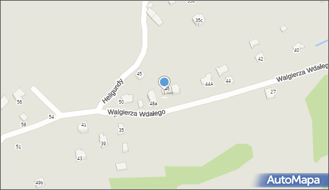 Kraków, Walgierza Wdałego, 48, mapa Krakowa