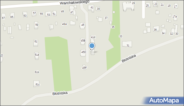 Kraków, Warchałowskiego Edwarda, prof., 41g, mapa Krakowa