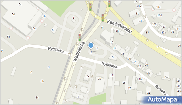 Kraków, Wadowicka, 2, mapa Krakowa