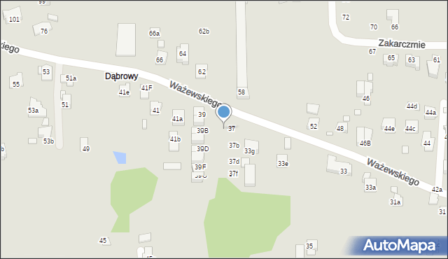 Kraków, Ważewskiego Tadeusza, 37a, mapa Krakowa