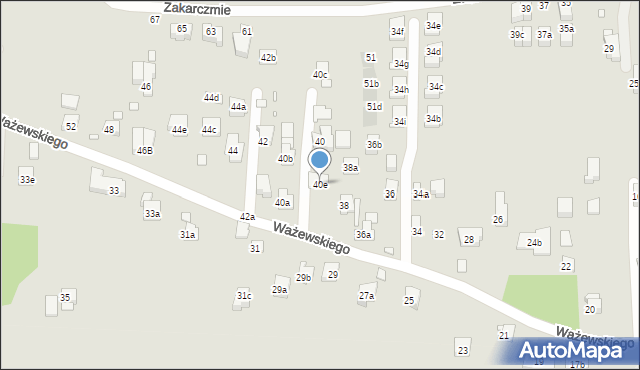 Kraków, Ważewskiego Tadeusza, 40e, mapa Krakowa