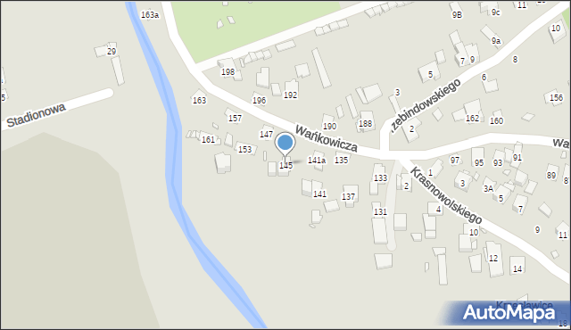 Kraków, Wańkowicza Melchiora, 145, mapa Krakowa