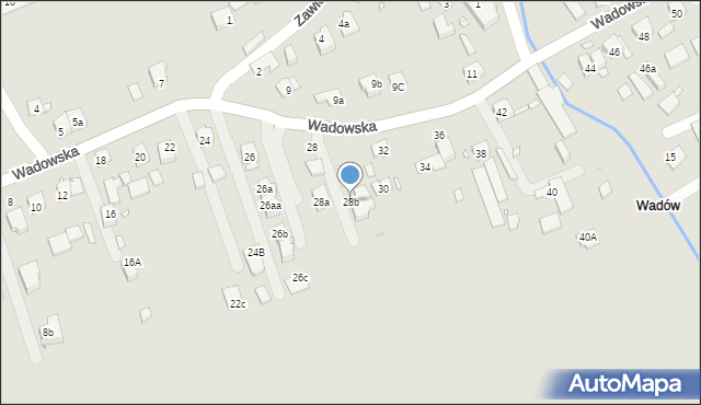 Kraków, Wadowska, 28b, mapa Krakowa