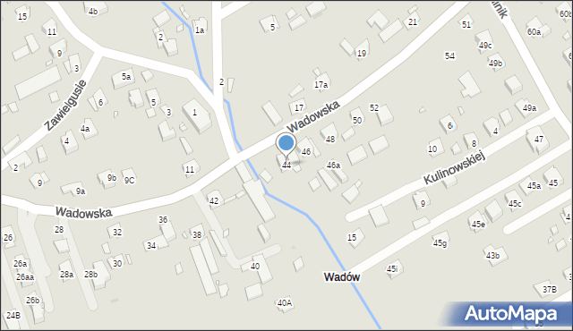 Kraków, Wadowska, 44, mapa Krakowa