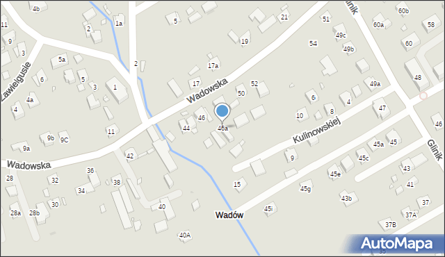 Kraków, Wadowska, 46a, mapa Krakowa