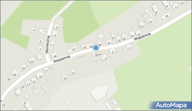 Krapkowice, Wapienna, 9, mapa Krapkowice