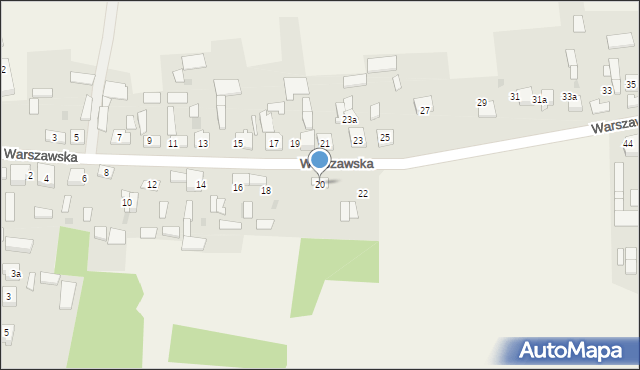 Krasice, Warszawska, 20, mapa Krasice