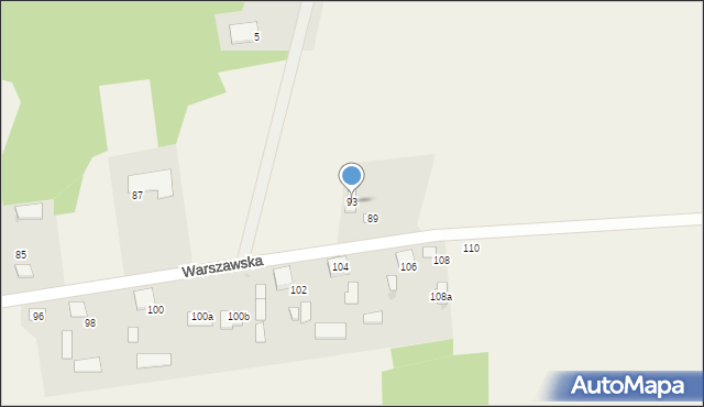 Krasice, Warszawska, 93, mapa Krasice