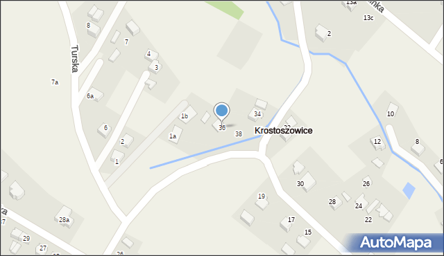 Krostoszowice, Wąwozowa, 36, mapa Krostoszowice