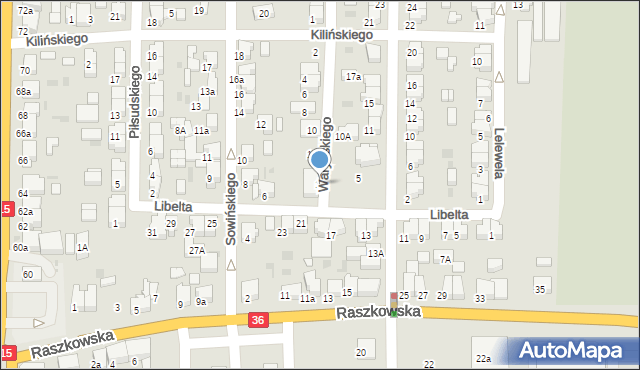 Krotoszyn, Waryńskiego Ludwika, 14, mapa Krotoszyna