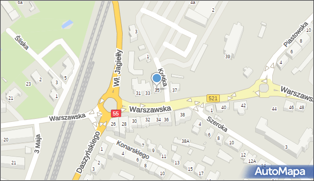 Kwidzyn, Warszawska, 35, mapa Kwidzyn