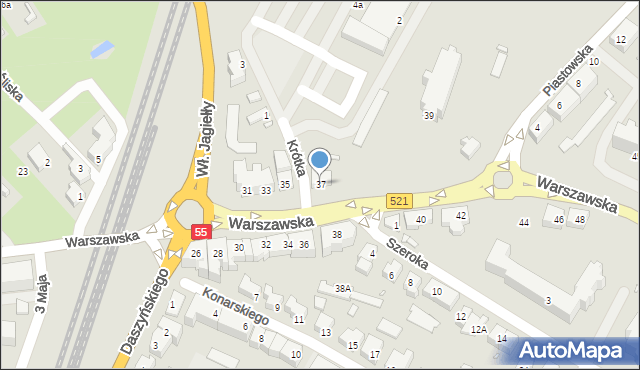 Kwidzyn, Warszawska, 37, mapa Kwidzyn