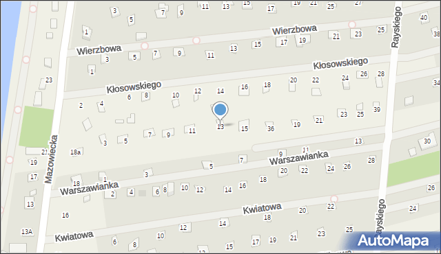 Łacha, Warszawianka, 13, mapa Łacha