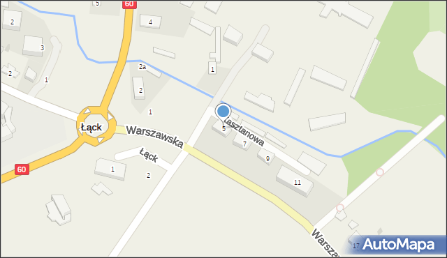 Łąck, Warszawska, 5, mapa Łąck