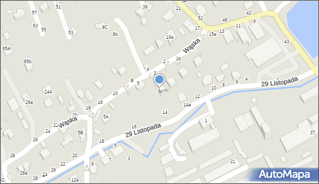 Łańcut, Wąska, 3b, mapa Łańcut