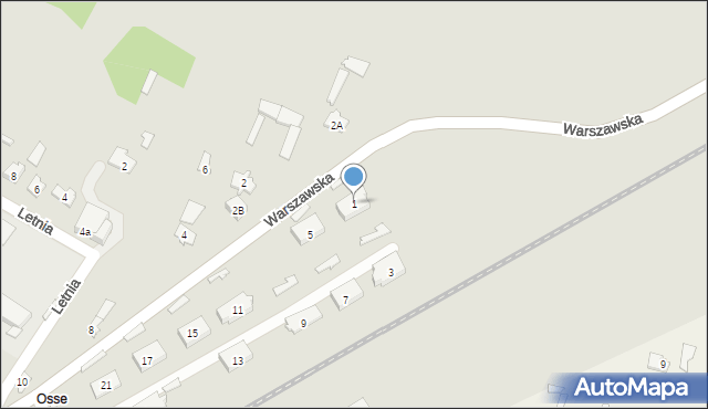 Łapy, Warszawska, 1, mapa Łapy