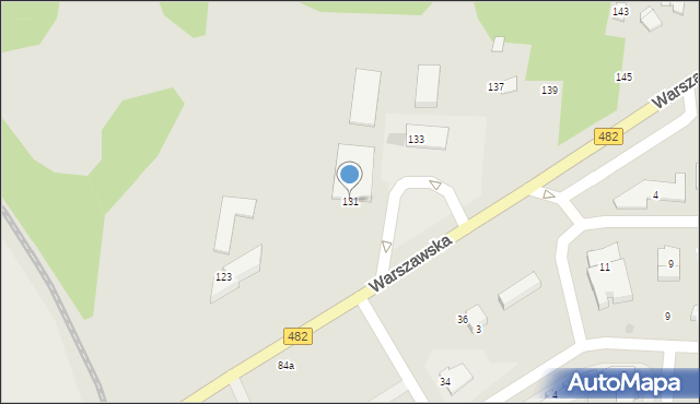 Łask, Warszawska, 131, mapa Łask