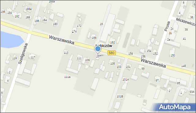 Latchorzew, Warszawska, 107, mapa Latchorzew