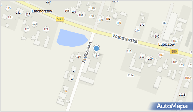 Latchorzew, Warszawska, 117, mapa Latchorzew