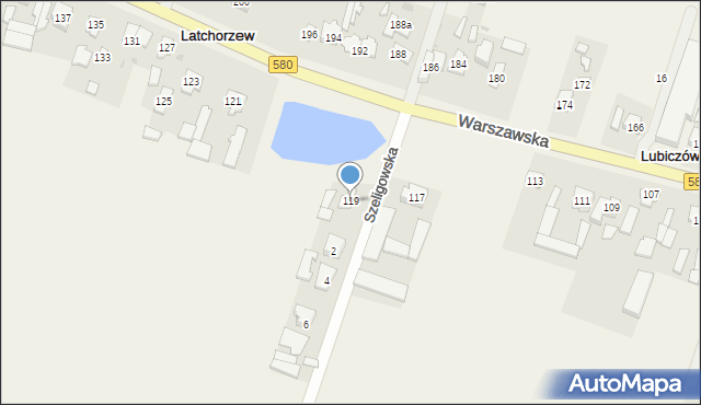 Latchorzew, Warszawska, 119, mapa Latchorzew
