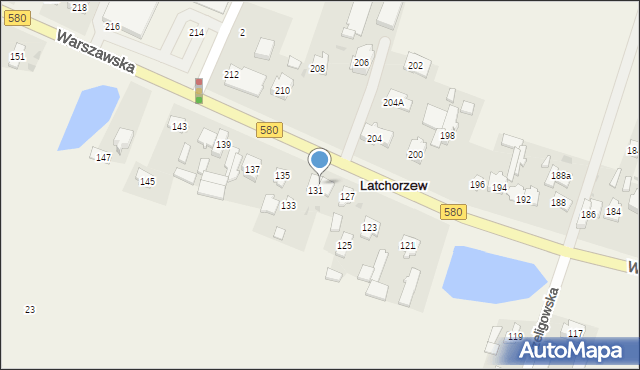 Latchorzew, Warszawska, 131/129, mapa Latchorzew