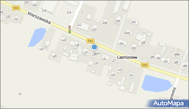 Latchorzew, Warszawska, 135, mapa Latchorzew