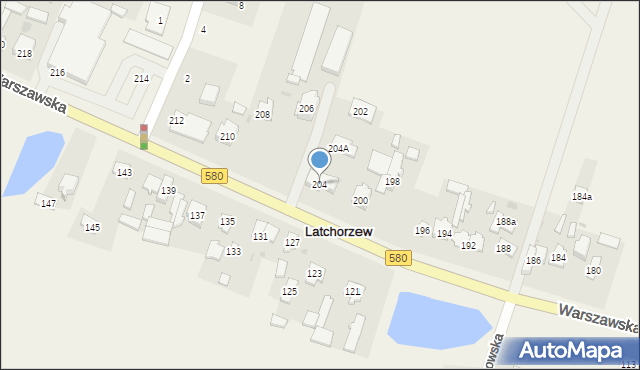 Latchorzew, Warszawska, 204, mapa Latchorzew