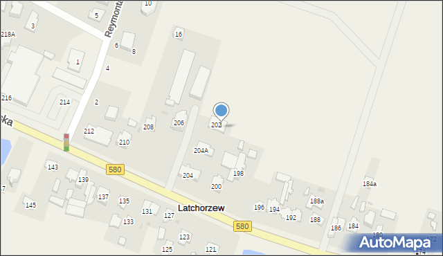 Latchorzew, Warszawska, 204b, mapa Latchorzew