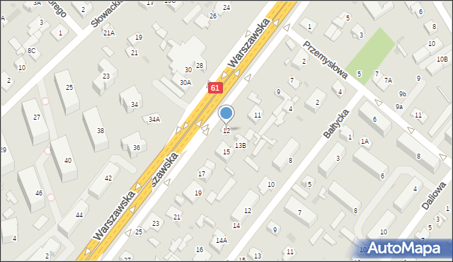 Legionowo, Warszawska, 13A, mapa Legionowo